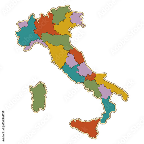 Italy Vintage map Vector 2