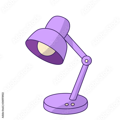 purple desk lamp