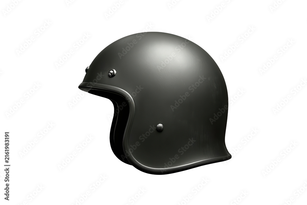 Fototapeta premium Matte black open face motorcycle helmet