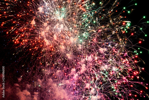 fireworks in the night sky