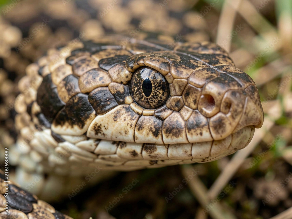 Obraz premium a close up shot of a snake in the forest