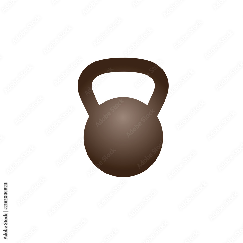 Fototapeta premium Kettlebell Sign Symbol Vector Icon. Fitness Gym Workout Equipment Illustration.