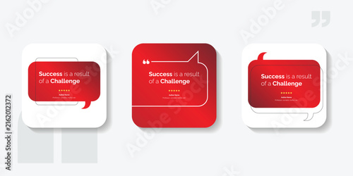 Canvas Print Set Bubble testimonial banner, quote, infographic