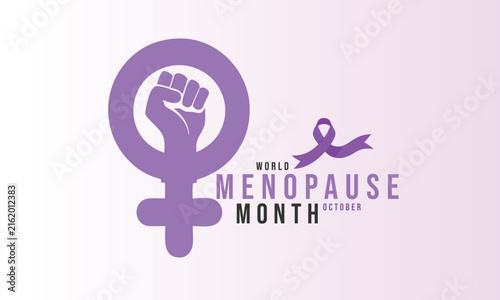 Menopause Month. background, banner, card, poster, template, October month. Vector illustration.
