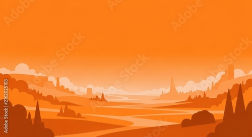 Minimalist flat color, solid bold orange, energetic modern look, with copy space, even lighting, clean backdrop