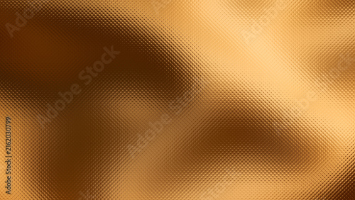 Abstract luxury glassmorphism background with flowing gold color waves and premium tiny lens frosted glass pattern texture for premium product presentation design backdrops.