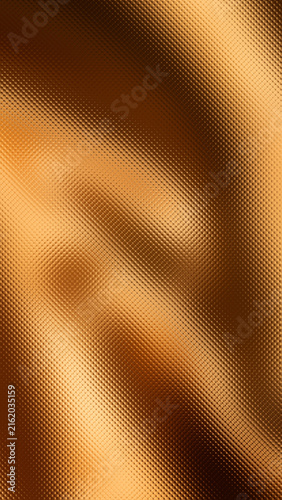 Abstract luxury gold color waves background with premium tiny lens frosted glass texture vertical composition perfect for mobile device luxury wallpapers.