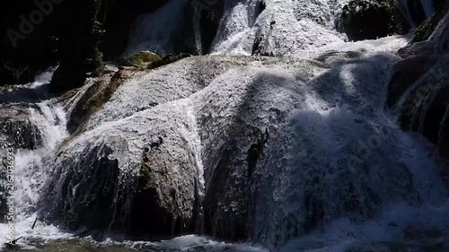 waterfall and rocks