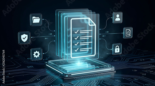 Digital document management system policy compliance audit electronic checklist board
