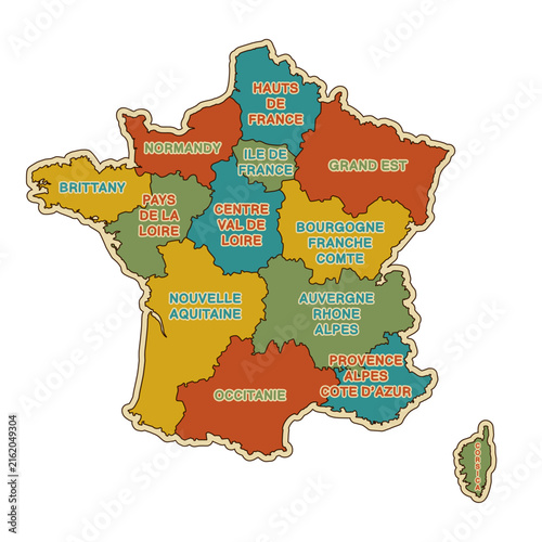 France Vintage Map-vector