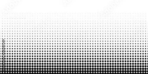 Dotted halftone gradient texture. Vanishing polka dot background. Repeating dots gradation pattern background