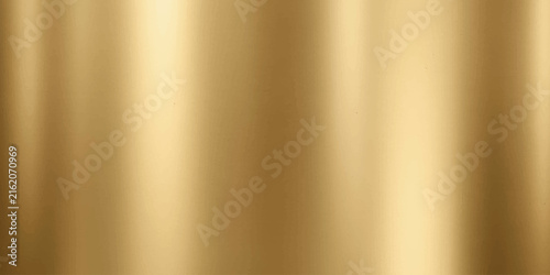 Abstract satin gold brushed metal texture background. Champagne gold finish with fine linear grain. Minimal design for print, flyer and business card.