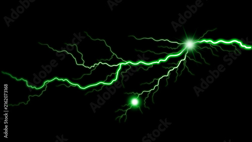 Green Lightning Bolt Electric Effect