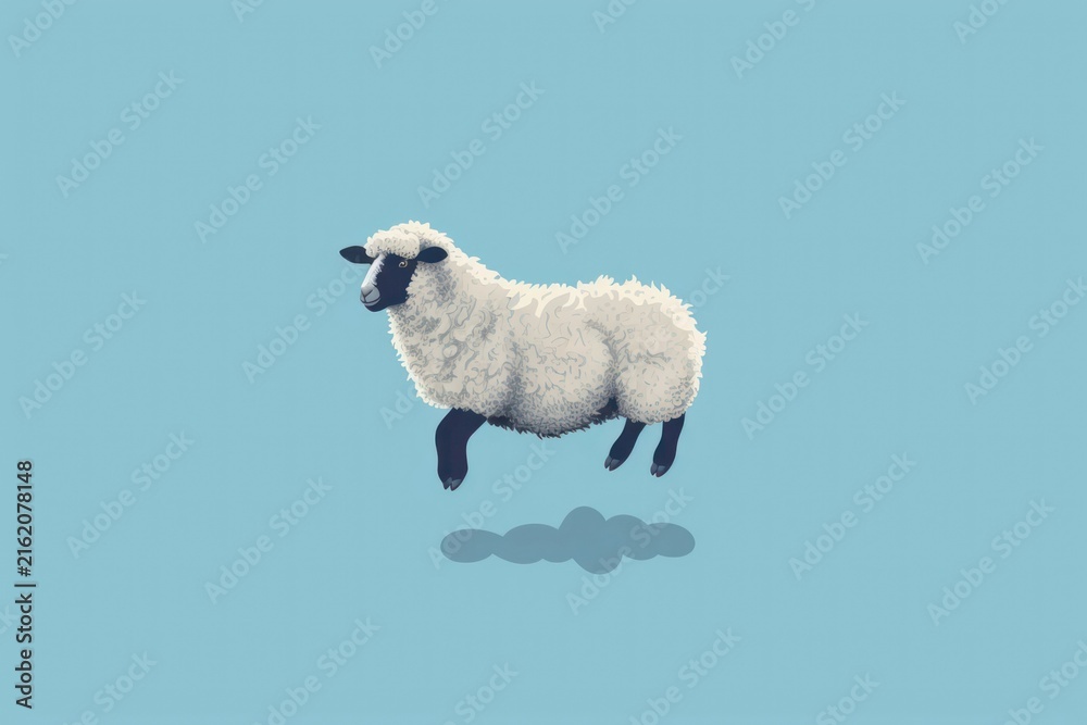 Naklejka premium Sheep livestock animal mammal.