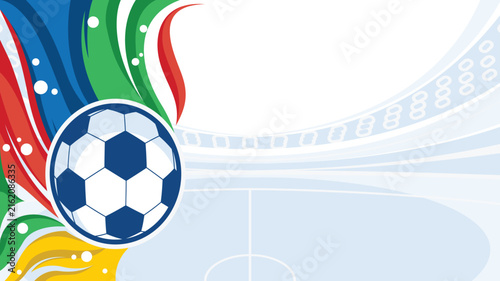 Football Background World Cup 2026 Vector