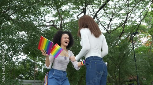 The LGBTQ+ community is having fun and enjoying activities during the holidays.(VDO 4K)	