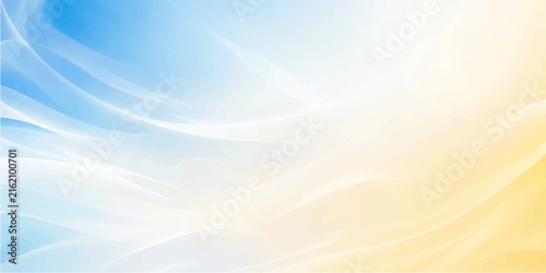 Abstract Soft Blue and Gold Wavy Lines Motion Vector Background for Light Elegant Design