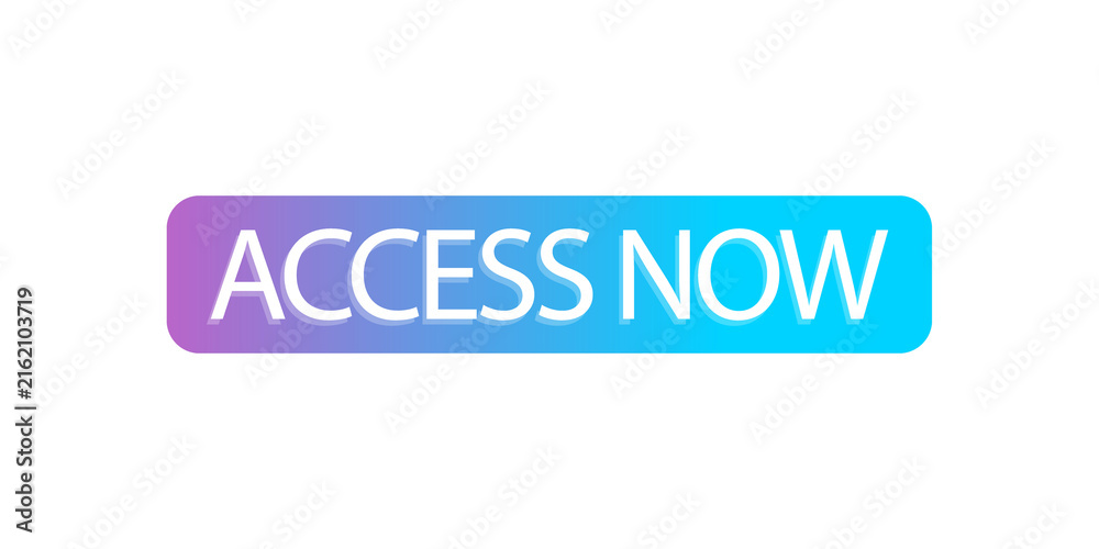 Fototapeta premium Gradient access now button isolated on transparent background