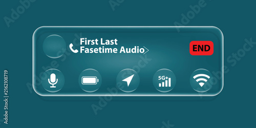 Bild auf Leinwand Mobile Phone Call Interface Screen Mockup