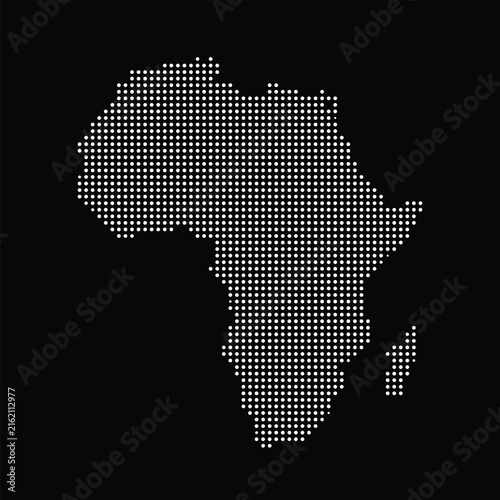 Dotted map of africa continent