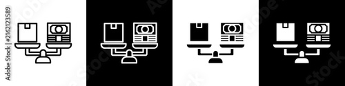 Fotografía Excess black and white icon design concept