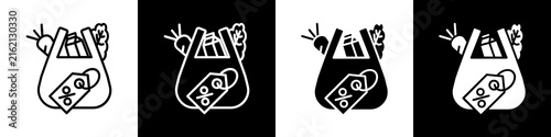 Bild auf Leinwand Deflation black and white icon design concept