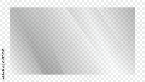 Realistic Light Glare. Shiny glass reflection and soft glossy window texture on transparent background