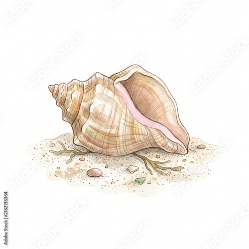 sea shell on the sand