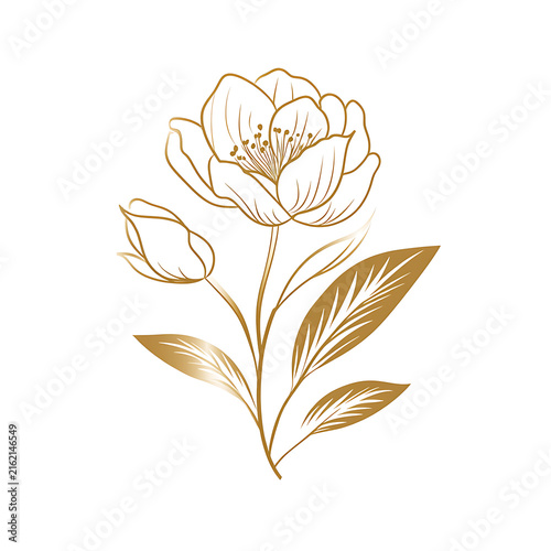 Decorative floral arrangement with blooming flowers and natural foliage