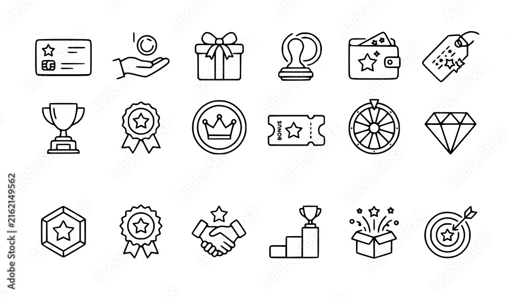 Fototapeta premium Truck Logistics and Transportation Line Icons Set with Editable Stroke