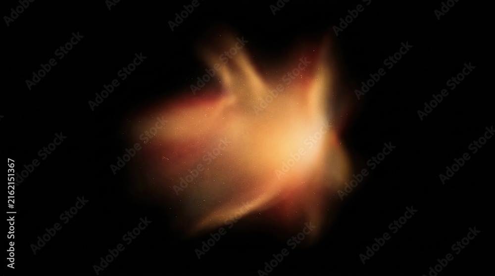 Fototapeta premium Abstract golden cosmic nebula light flare background