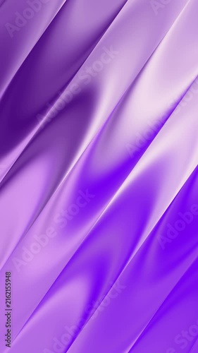 Abstract Purple Glass Waves Motion Background, Smooth Flowing Light Ribbons and Elegant Violet Gradient Animation