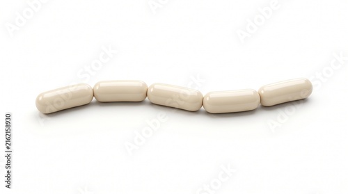 Lactobacillus probiotic bacteria simple portrait white background