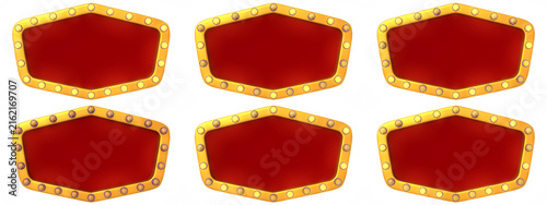 Bright Marquee Frames with Light Bulbs for Vintage Signage Design