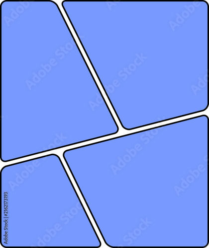 Comics panel blue background