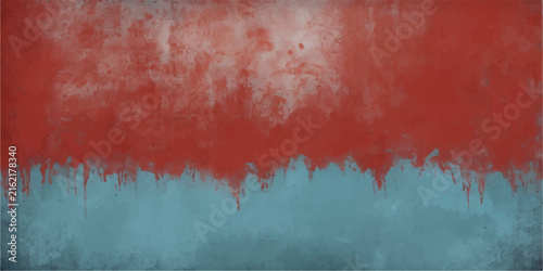 Red Paint Grunge Background with Aged Weathered Wall Texture, Vintage Rust Details, Rough Dark Surface and Abstract Artistic Pattern for Wallpaper and Design