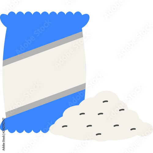 Isometric Rice Bag Illustration