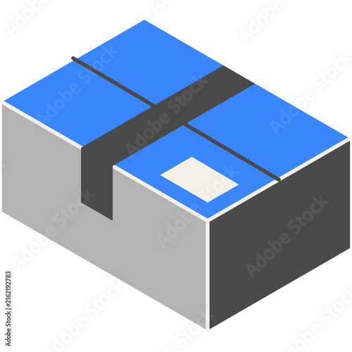 Isometric Shipping Box Illustration