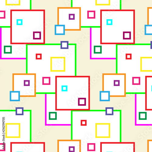 Quadrant Abstract on a Light Pink Background