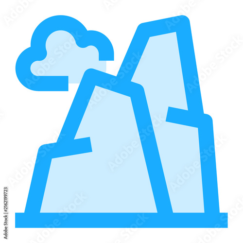 Mountains Icon Illustration