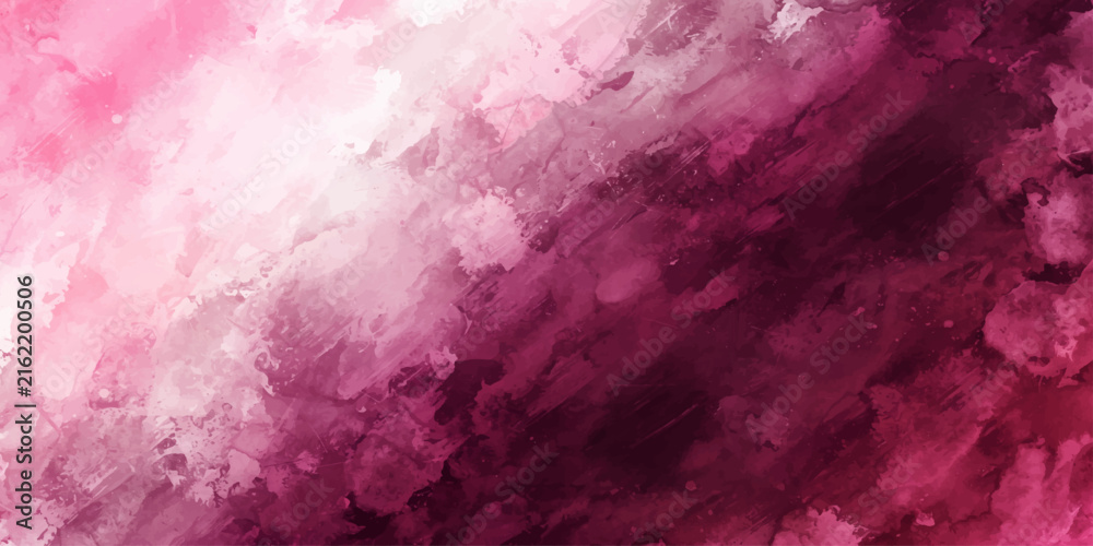 Fototapeta premium Abstract watercolor strokes in shades of pink and magenta create a vibrant and textured background, evoking a sense of artistic expression and creative energy.