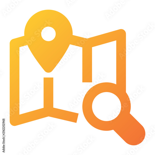 Explore Map Icon Illustration