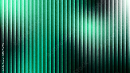 Vertical ribbed glass texture overlaying a vibrant green and dark gradient background.
