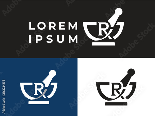  Rx Pharmacy Symbol Rx Prescription Logo RX and R letter Pharmacy Symbol