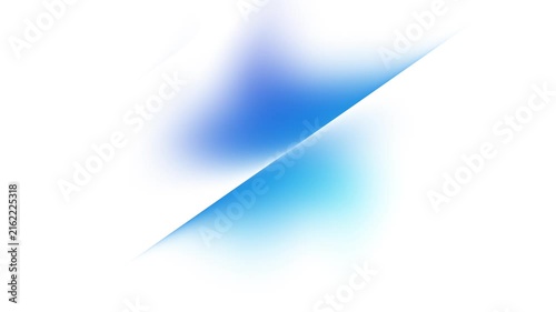 Abstract floating blue glow gradient slash motion graphics white background loop