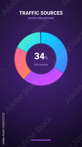 Dynamic Traffic Sources Device Breakdown Circular Graph Animation