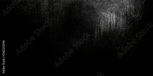Bild auf Leinwand An eerie and abstract depiction of rain or mist falling through dark, vertical lines, evoking a sense of mystery and melancholy, with a subtle hint of light penetrating the gloom