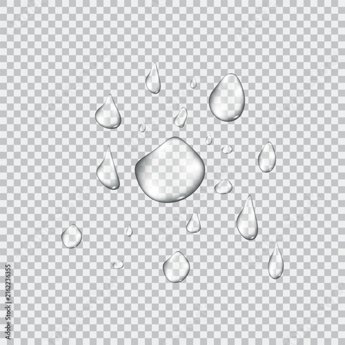 water drops on  transparent background
