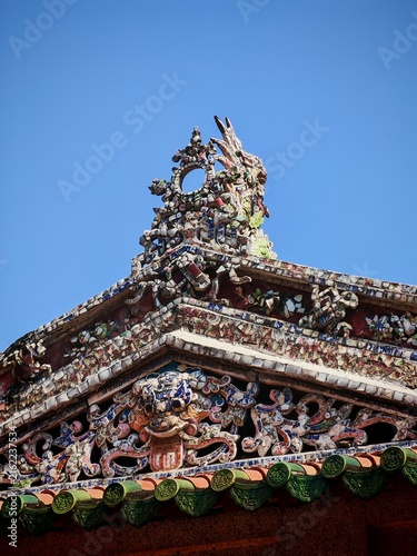 Quadro su tela Ceramic Decorative Roof Ridge Nguyen Dynasty Royal Architectural Style blended w