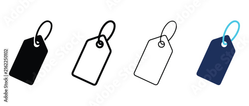 Price Tags with Hanging Loops for Product Labeling and Retail Display Design